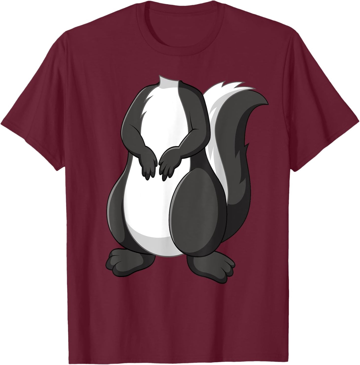 Skunk Shirt Adult Kids Men Women Skunk Costume T-Shirt - T-Shirt | Maroon