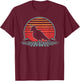 Quail Lover Bird Animal Retro Vintage 80s Style T-Shirt - T-Shirt | Maroon