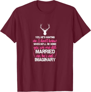 Hunt Wife Shirt Funny Hunters Wife T-Shirt - T-Shirt | Maroon