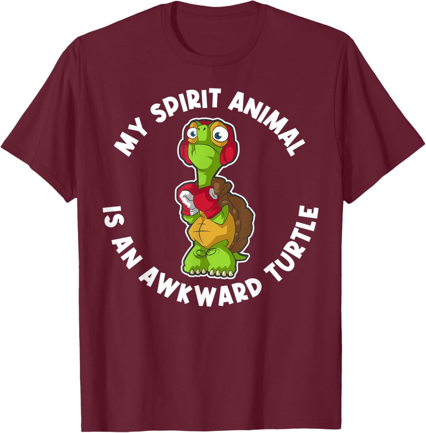 Awkward Turtle T-Shirt - T-Shirt | Maroon