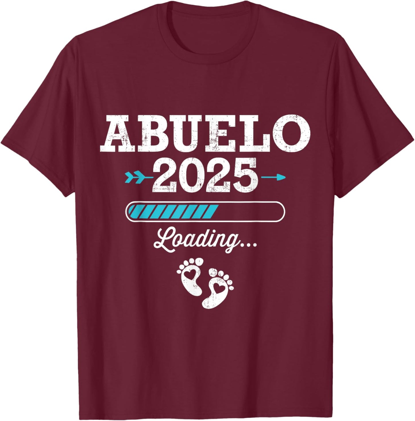 Abuelo 2025 loading T-Shirt - T-Shirt | Maroon