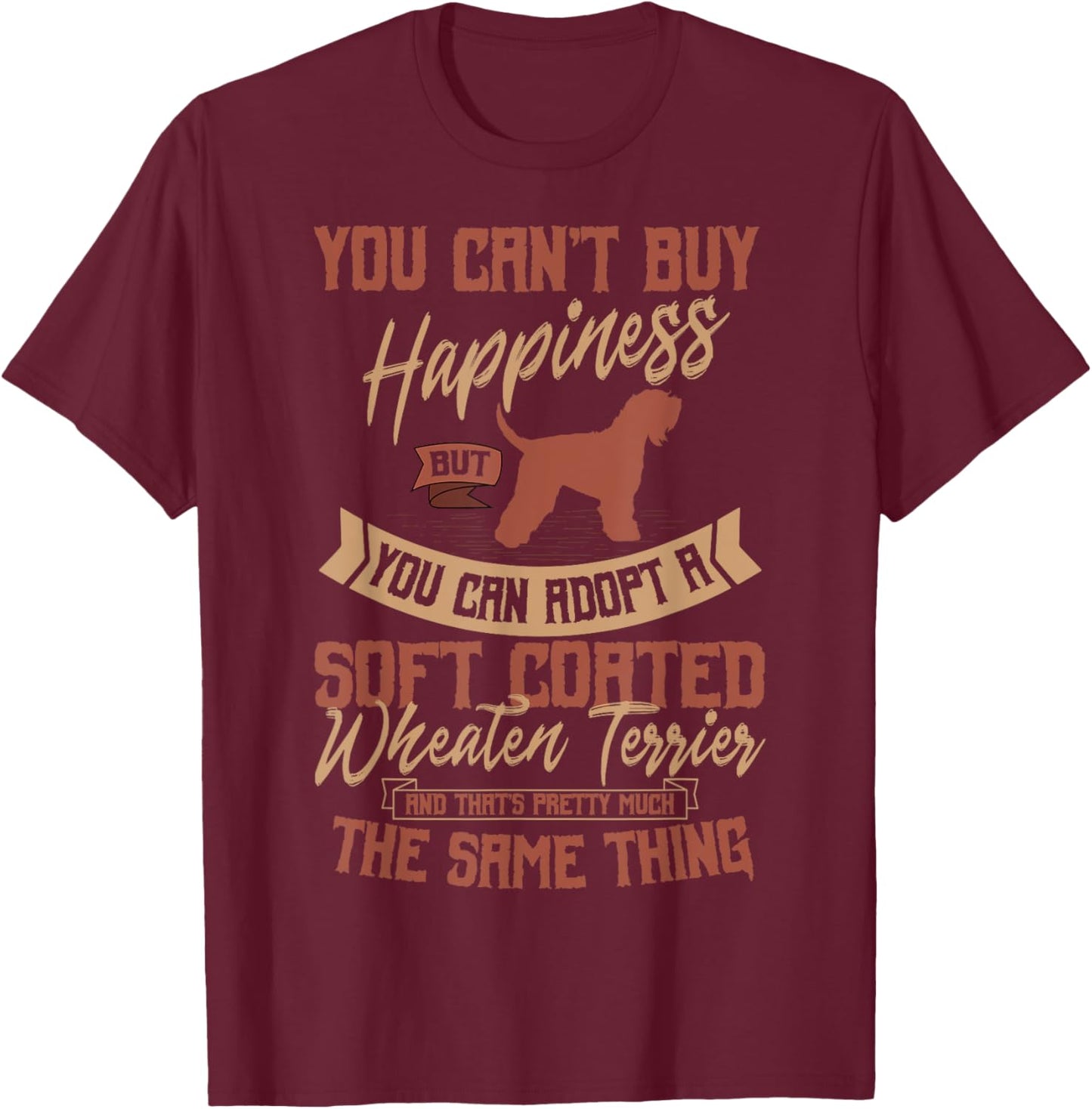Soft Coated Wheaten Terrier Dog Owner Fur Parent Whatie T-Shirt - T-Shirt | Maroon