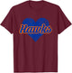 Riverton Hawks Over Heart T-Shirt - T-Shirt | Maroon