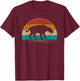 Retro Smilodon Shirt Sabertooth Tiger Animal Paleontology T-Shirt - T-Shirt | Maroon