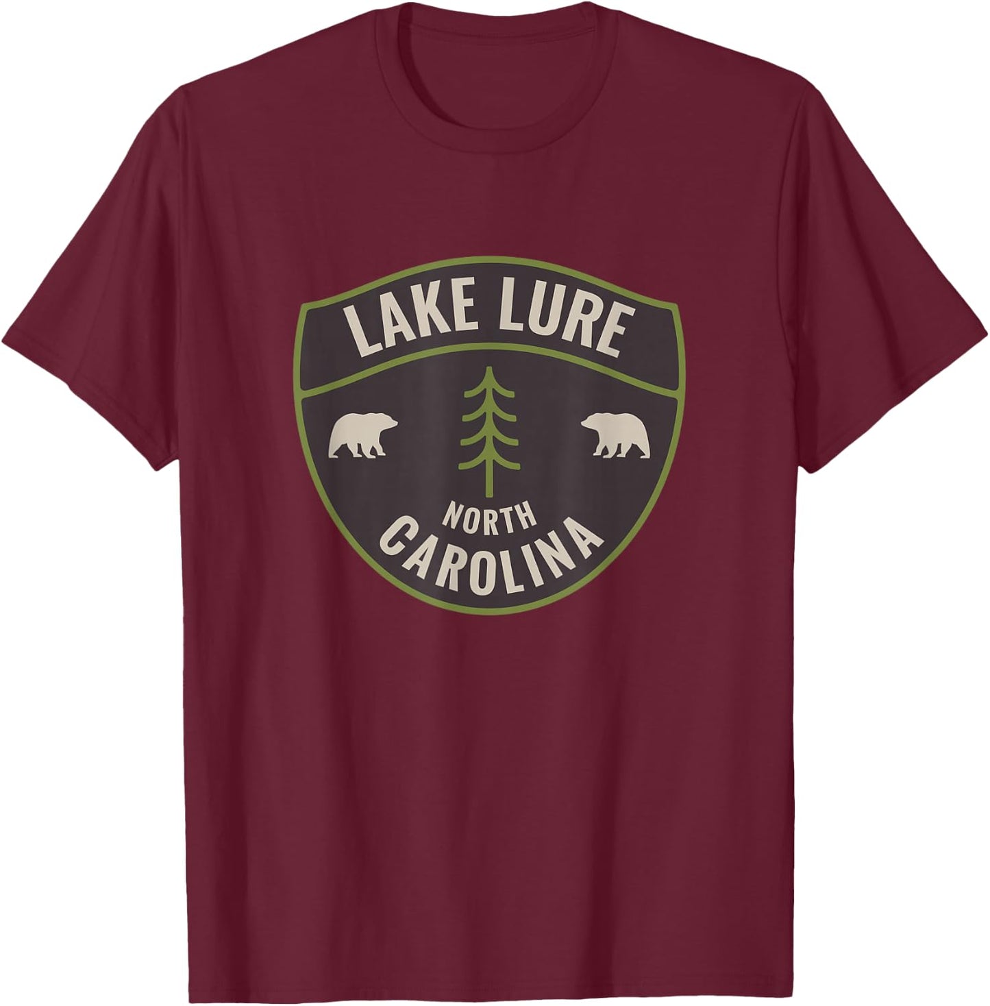 Lake Lure North Carolina NC Bear Mountains Vacation T-Shirt - T-Shirt | Maroon