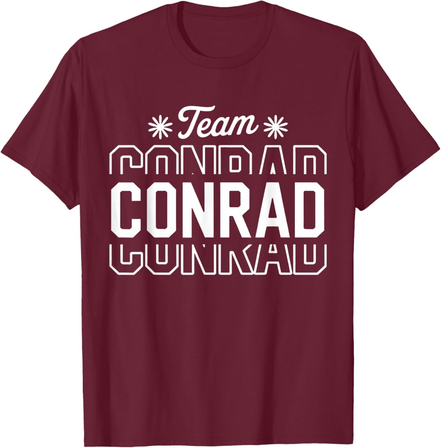 Retro Floral Team Conrad T-Shirt - T-Shirt | Maroon