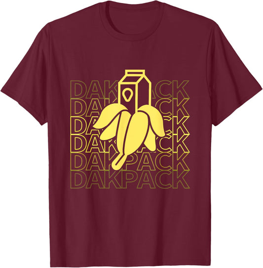 Milky Banana Funny Text Dakpack Vintage Women Kids T-Shirt - T-Shirt | Maroon