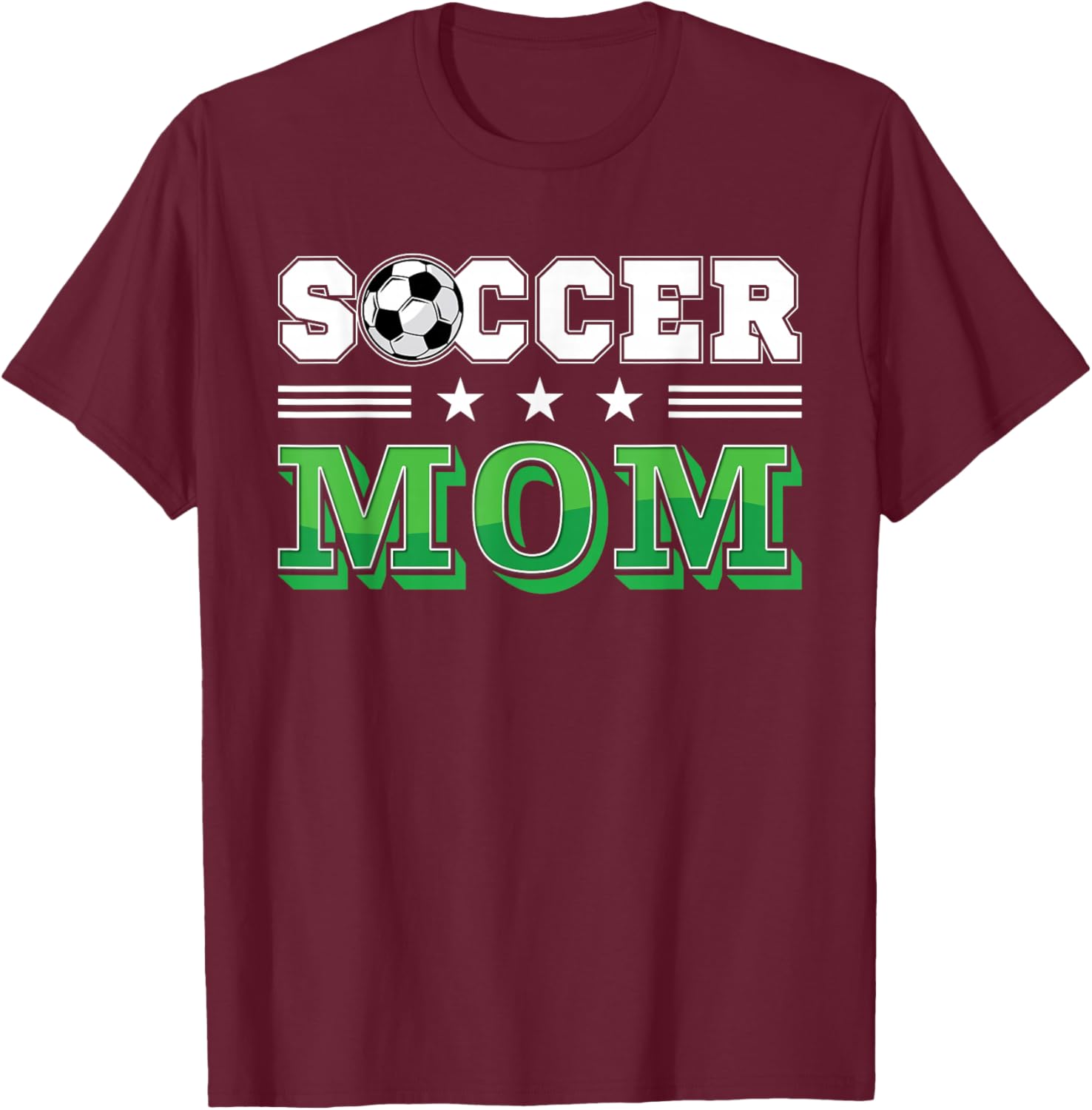 Soccer Mom Mother Family Matching Birthday Team Supporter T-Shirt - T-Shirt | Maroon