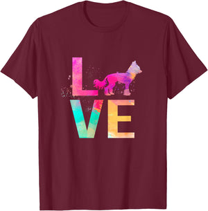 Colorful Chinese Crested Dog Mom Gifts Chinese Crested T-Shirt - T-Shirt | Maroon
