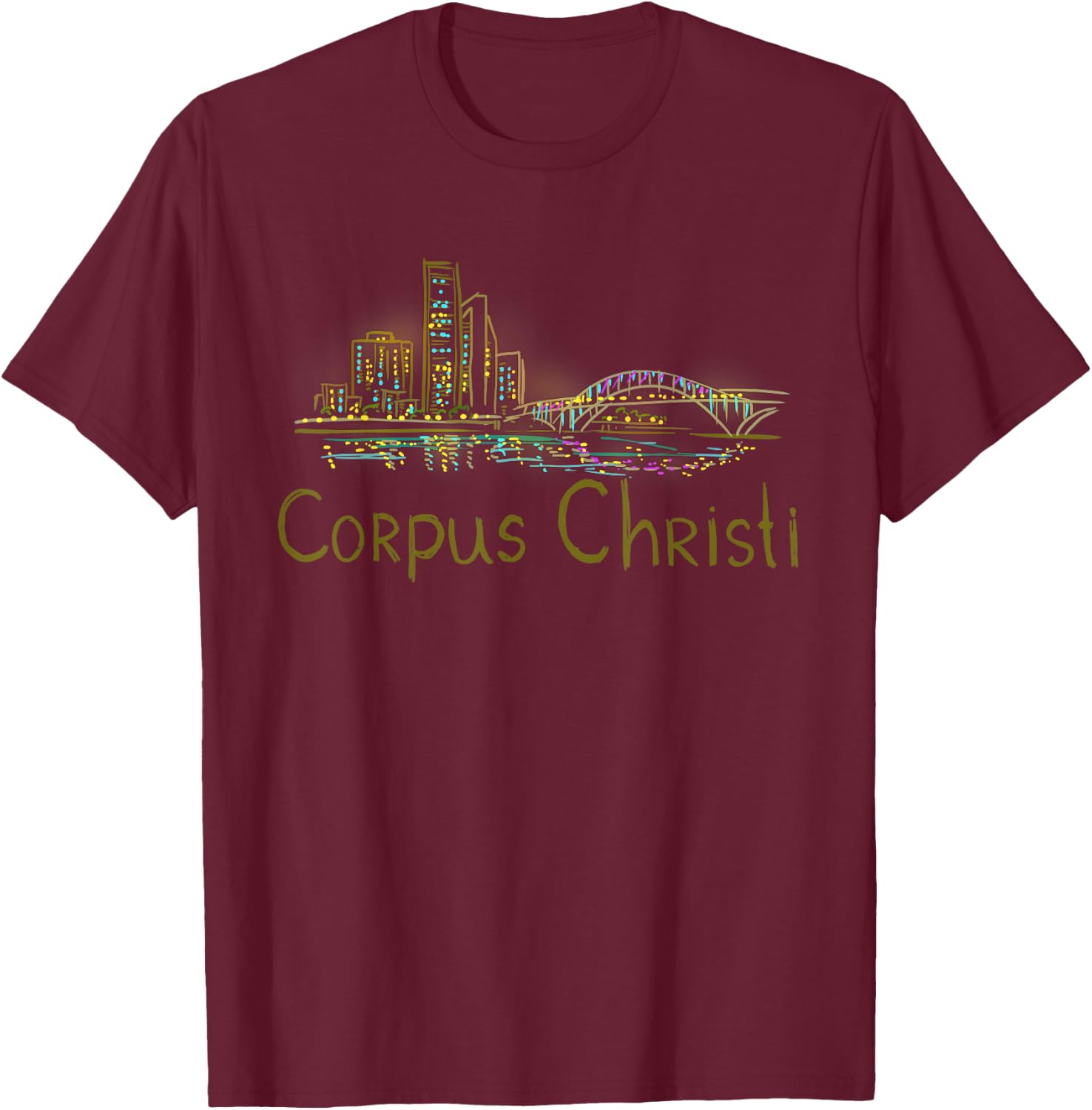 Corpus Christi City Texas souvenir gift women T-Shirt - T-Shirt | Maroon