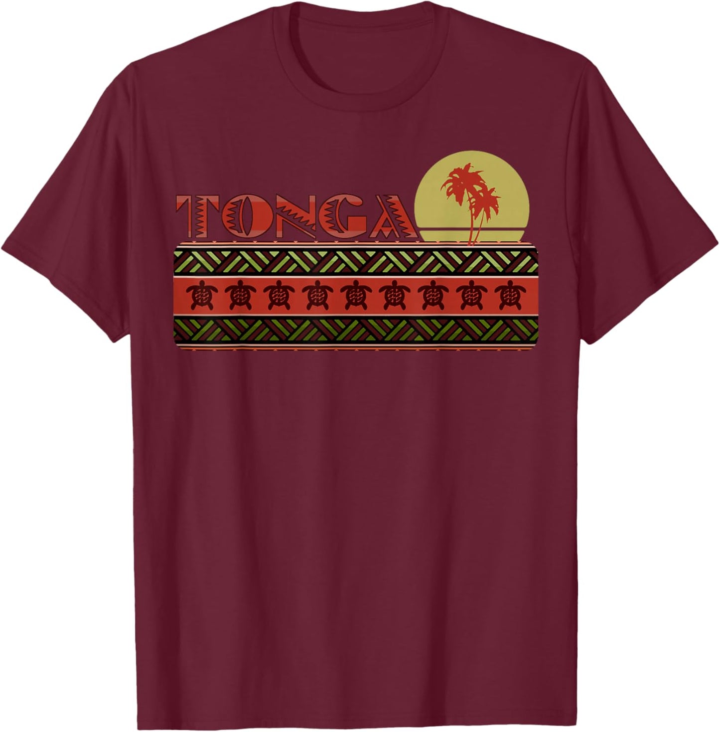 Tonga Tongan Men Women Island Vacation Travel Souvenir T-Shirt - T-Shirt | Maroon