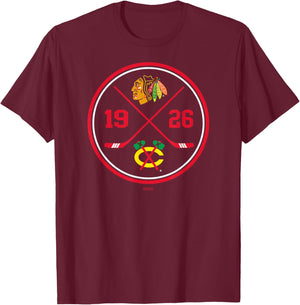 Chicago Blackhawks Prize Black Officially Licensed T-Shirt - T-Shirt | Maroon