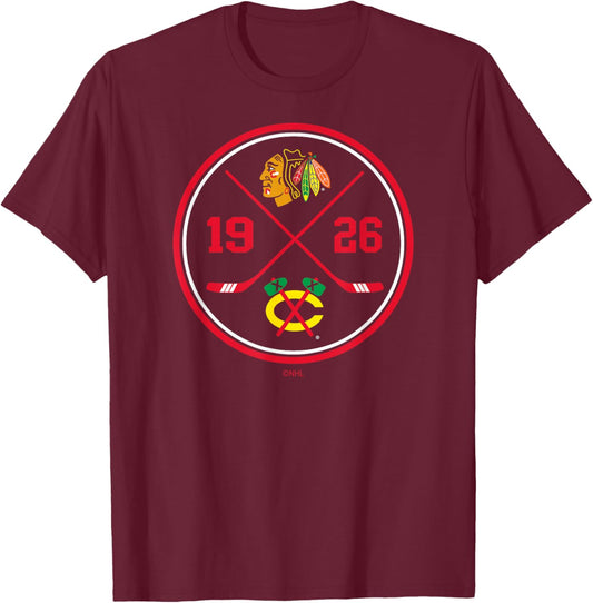 Chicago Blackhawks Prize Black Officially Licensed T-Shirt - T-Shirt | Maroon