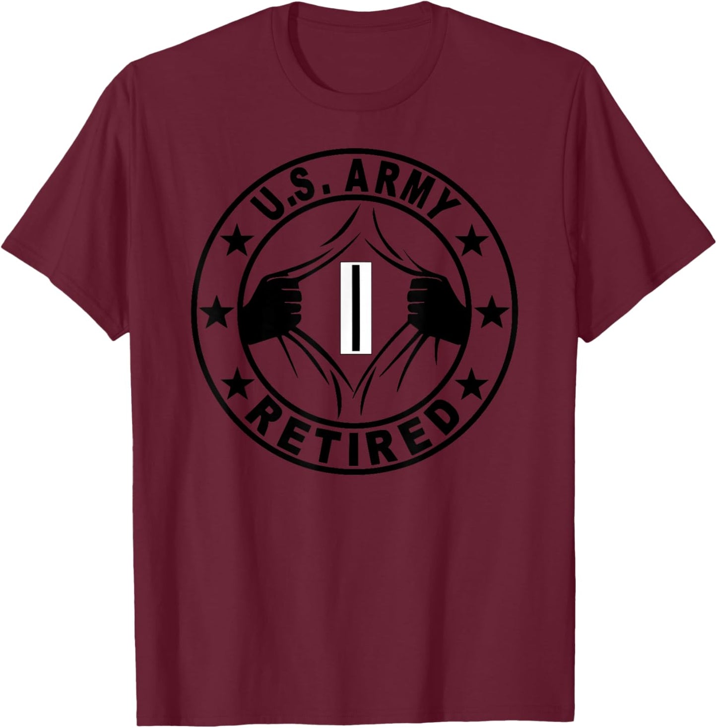 US Army Rank Chief Warrant Officer 5 (W-5) CW5 Retired T-Shirt - T-Shirt | Maroon