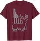 Idaho Elk Hunting State Map US Flag Patriotic Hunter Women Men T-Shirt - T-Shirt | Maroon