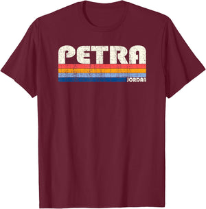 Vintage 70s 80s Style Petra, Jordan T-Shirt - T-Shirt | Maroon