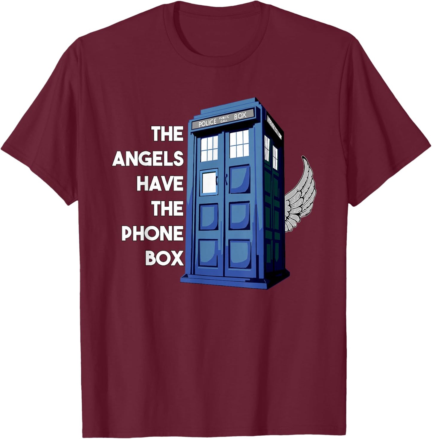 The Angels Have The Phone Box T-Shirt - T-Shirt | Maroon