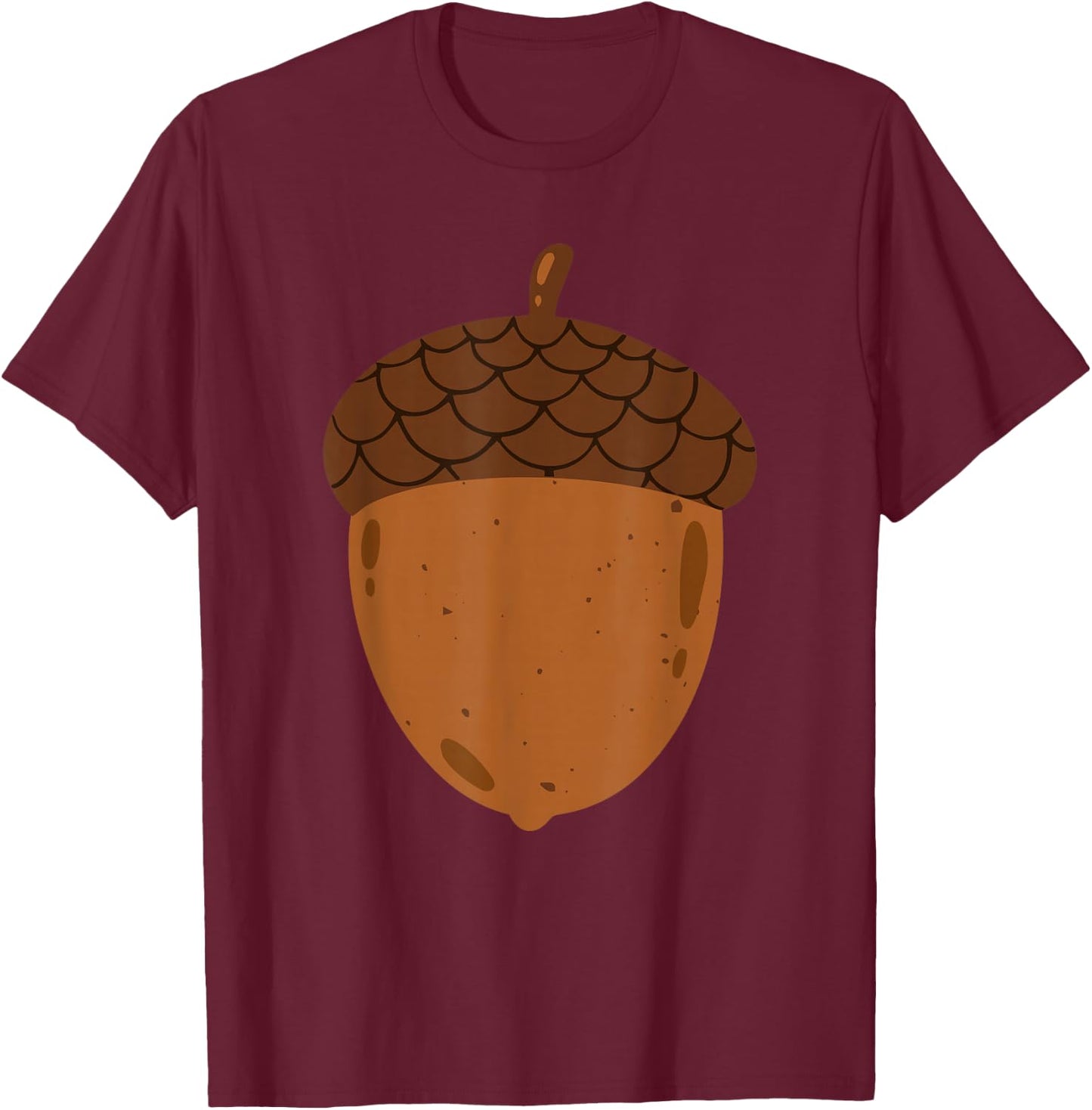 Big Acorn Costume Cute Easy Food Halloween T-Shirt - T-Shirt | Maroon