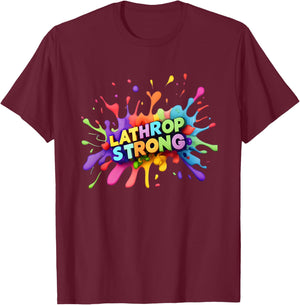 Lathrop Strong Colour Burst T-Shirt - T-Shirt | Maroon