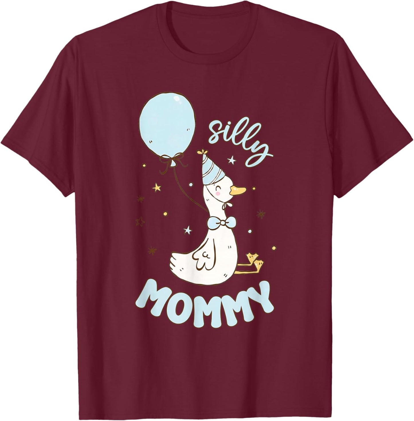 Silly Mommy Silly Goose 1st Birthday Boy Family Matching T-Shirt - T-Shirt | Maroon