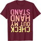 Funny Gymnastics - Check Out My Handstand T-Shirt - T-Shirt | Maroon