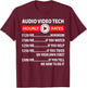 Audio Video Tech Hourly Rates Joke Shirt Funny A/V Installer T-Shirt - T-Shirt | Maroon
