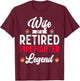 Wife Retired Firefighter Retirement Mom Fireman Fire Marshal T-Shirt - T-Shirt | Maroon