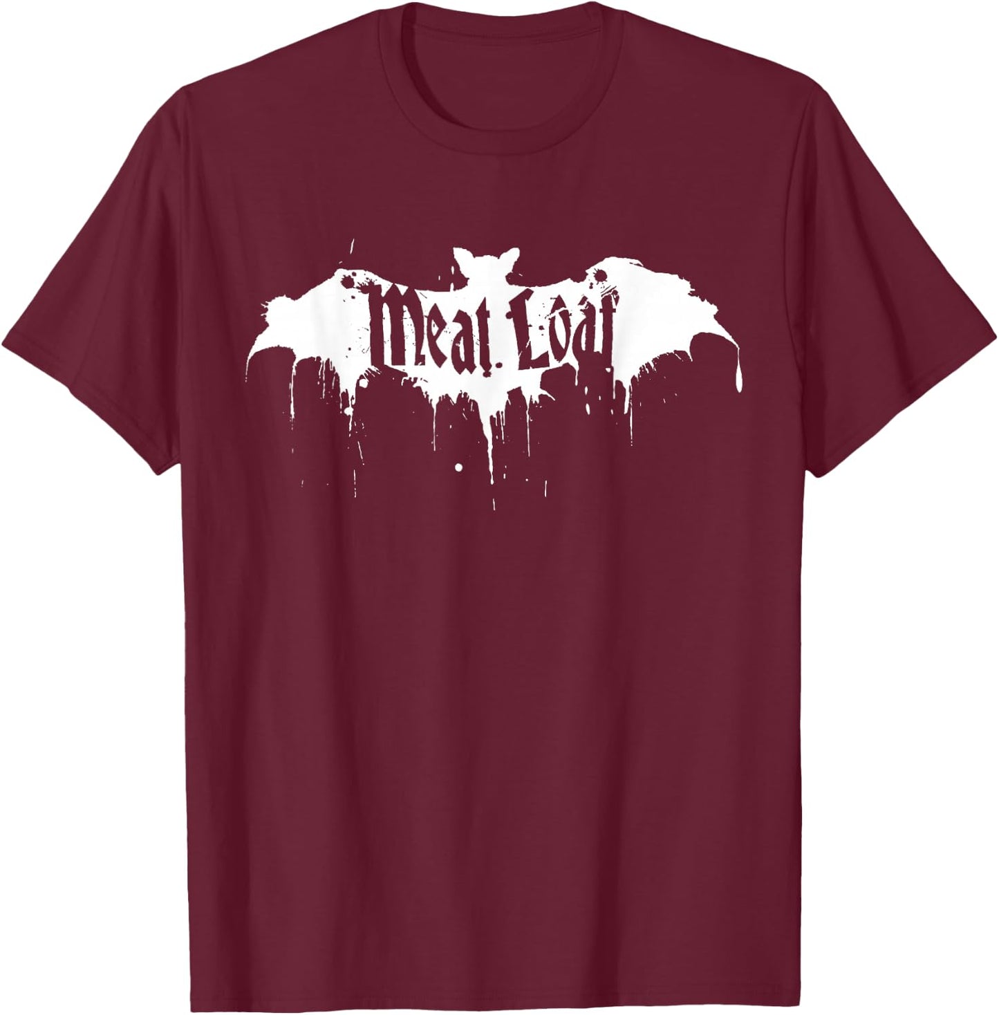 Meat Loaf Bloody Bat Logo T-Shirt - T-Shirt | Maroon