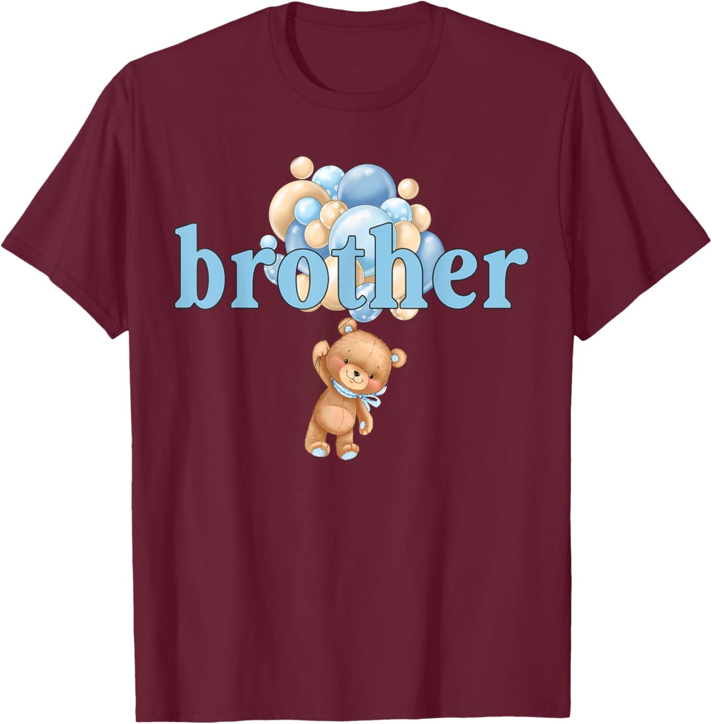 Brother Teddy Bear 1st Birthday Boy Family Matching T-Shirt - T-Shirt | Maroon