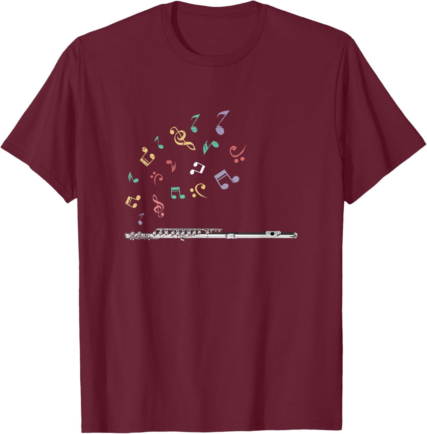 Classical Musical Instrument Flutist Gift Flute T-Shirt - T-Shirt | Maroon