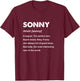 Sonny Name T-Shirt - T-Shirt | Maroon