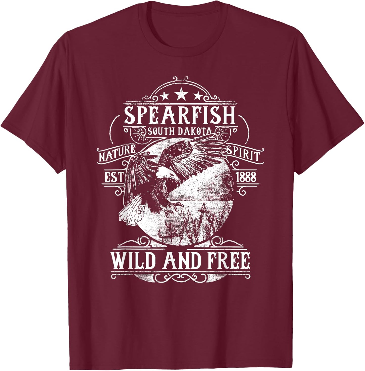 Spearfish South Dakota T-Shirt - T-Shirt | Maroon