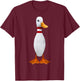 Funny Bowling Farmer Bowler Duck Ten Pin Spare Me Bowling T-Shirt - T-Shirt | Maroon