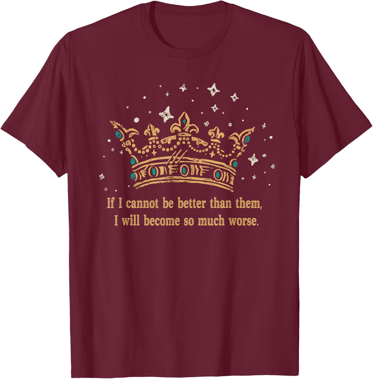 Folk of The Air Cruel Prince Fantasy Quote T-Shirt - T-Shirt | Maroon