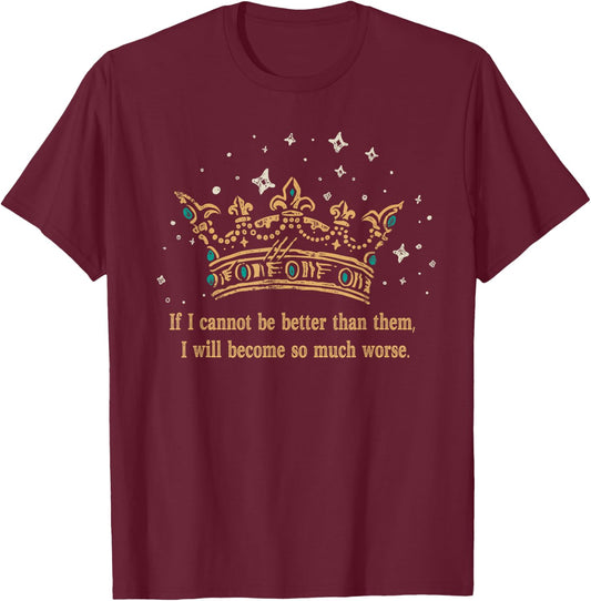 Folk of The Air Cruel Prince Fantasy Quote T-Shirt - T-Shirt | Maroon