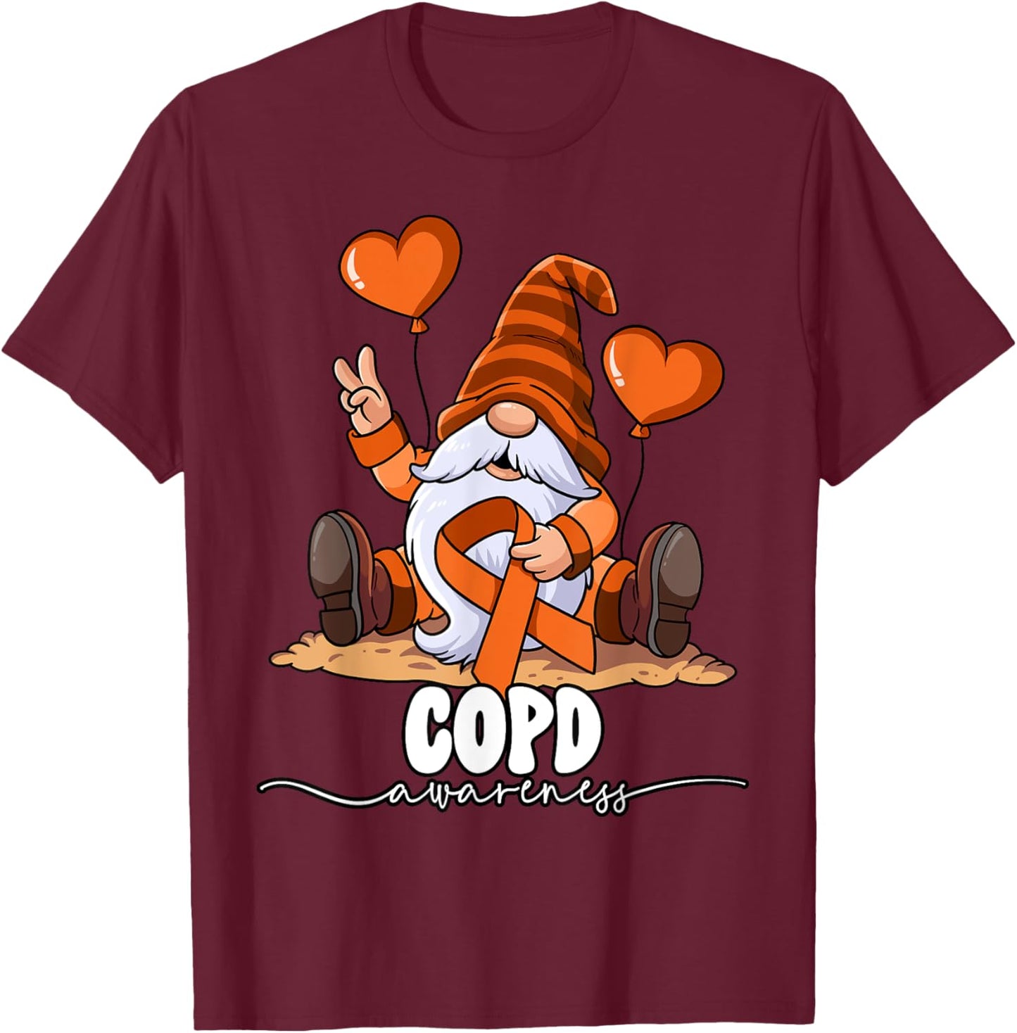 Copd Awareness T-Shirt - T-Shirt | Maroon