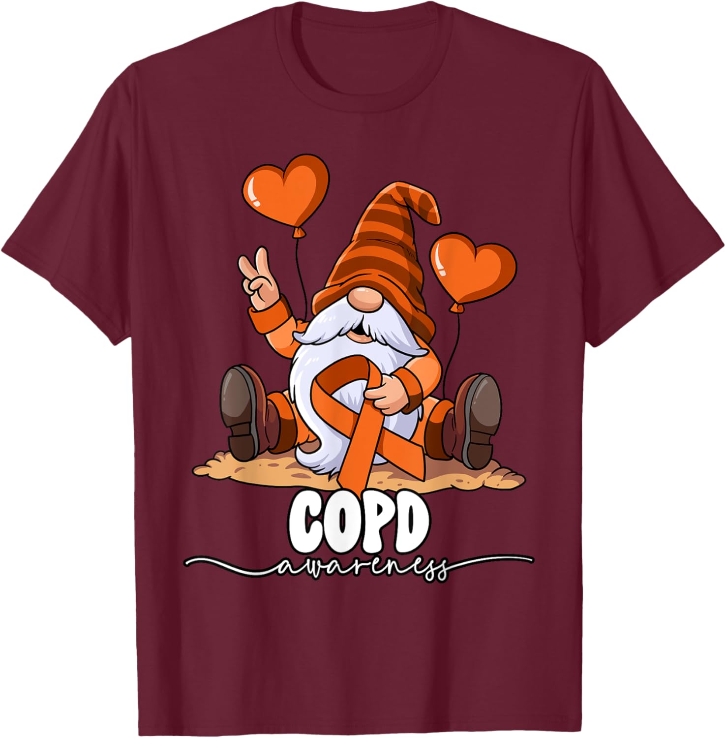 Copd Awareness T-Shirt - T-Shirt | Maroon