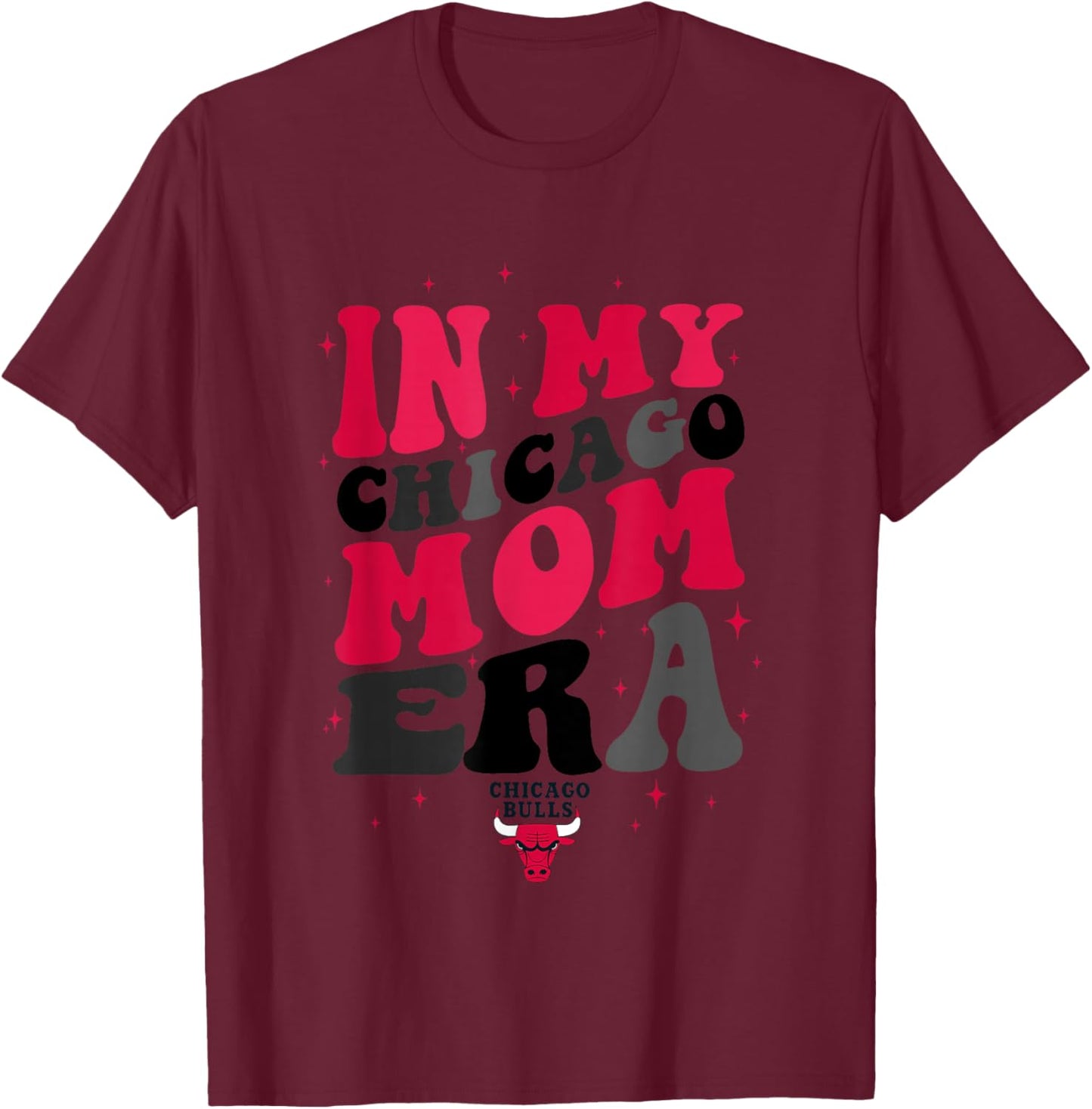 NBA Chicago Bulls In My Chicago Mom Era Logo T-Shirt - T-Shirt | Maroon
