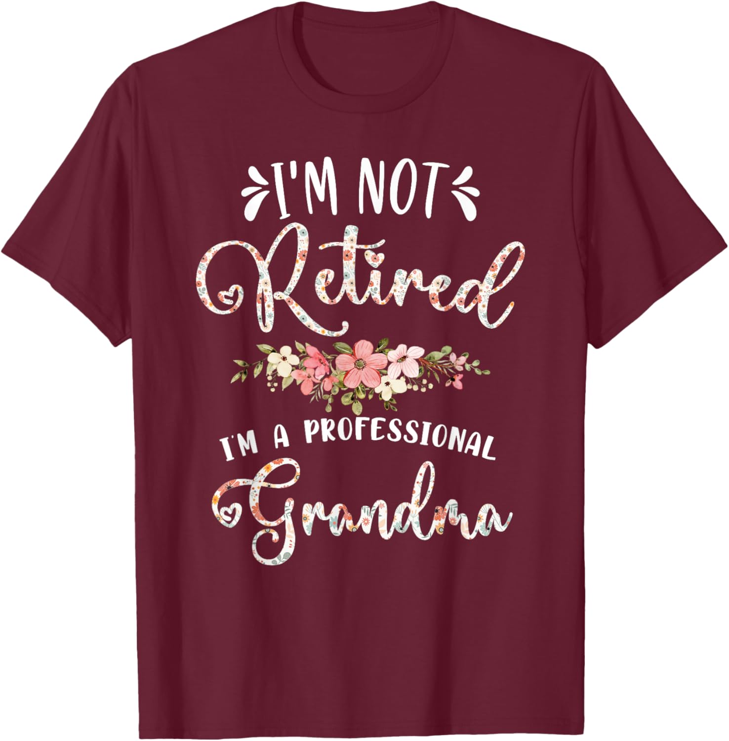 Mother's Day Grandma Gifts Professional Adult Women's Black T-Shirt - T-Shirt | Maroon