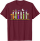 Test Tube Chemistry Nerd Science Teacher Spooky Halloween Men Women T-Shirt - T-Shirt | Maroon