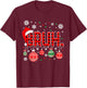 Bruh Funny Christmas Plaid Teens Boys Kids Xmas Pajamas T-Shirt - T-Shirt | Maroon