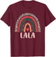 Lala Rainbow Grandma Grandmother Women's Mothers Day Lala T-Shirt - T-Shirt | Maroon