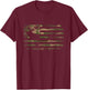 American Flag Camouflage Outdoor Antlers Elk Deer Women Kids Men T-Shirt - T-Shirt | Maroon