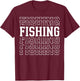 Fishing Funny Layered Text Fisherman Fisher Youth T-Shirt - T-Shirt | Maroon