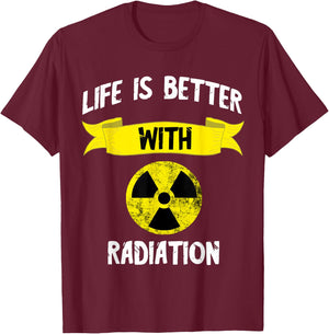 Radioactivity Radiology Nuclear Symbol X-rays T-Shirt - T-Shirt | Maroon