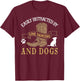 Line Dance Shirt Joke Dog Lover Line Dancing Line Dancer T-Shirt - T-Shirt | Maroon