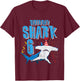 Kids Boys Birthday Shark Shirt for 6 Year Old Hammerhead Shark T-Shirt - T-Shirt | Maroon