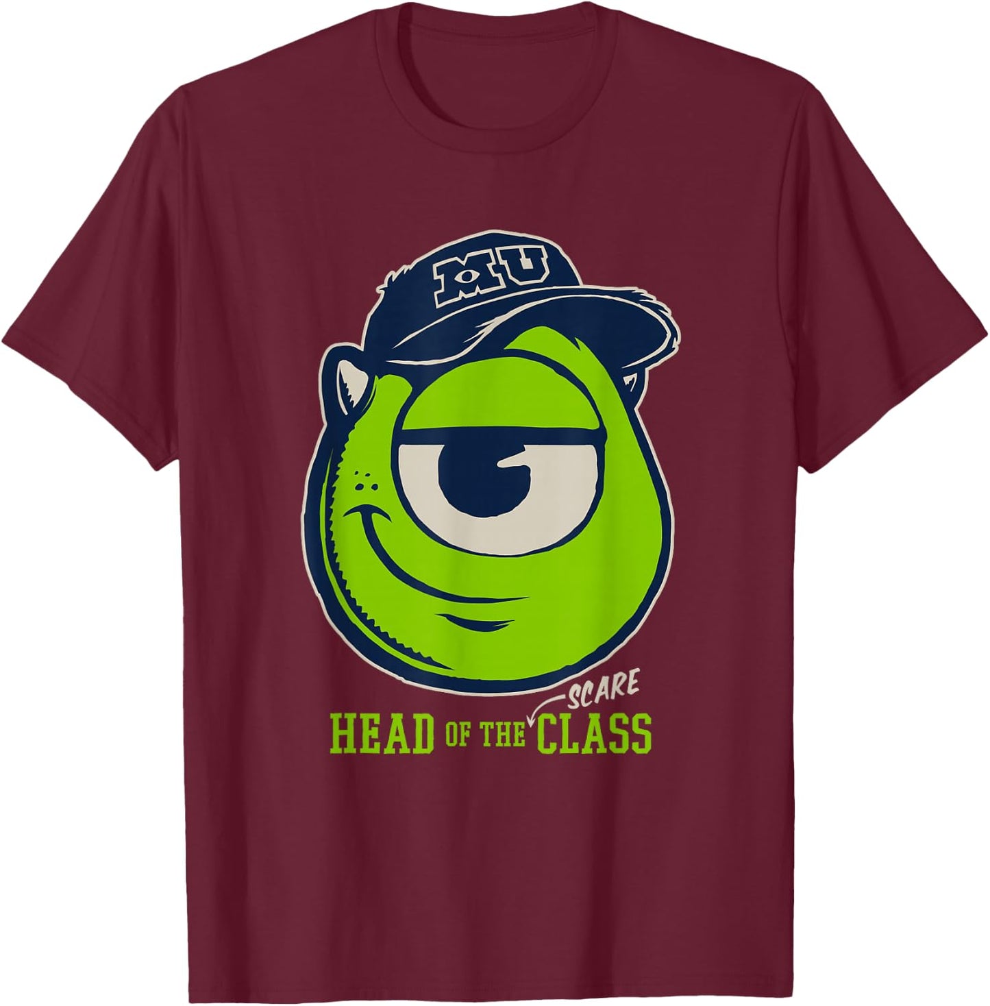 Disney PIXAR Monsters University Mike Head of T-Shirt - T-Shirt | Maroon