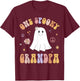 One Spooky Grandpa First Birthday Retro Halloween Ghost Boo T-Shirt - T-Shirt | Maroon