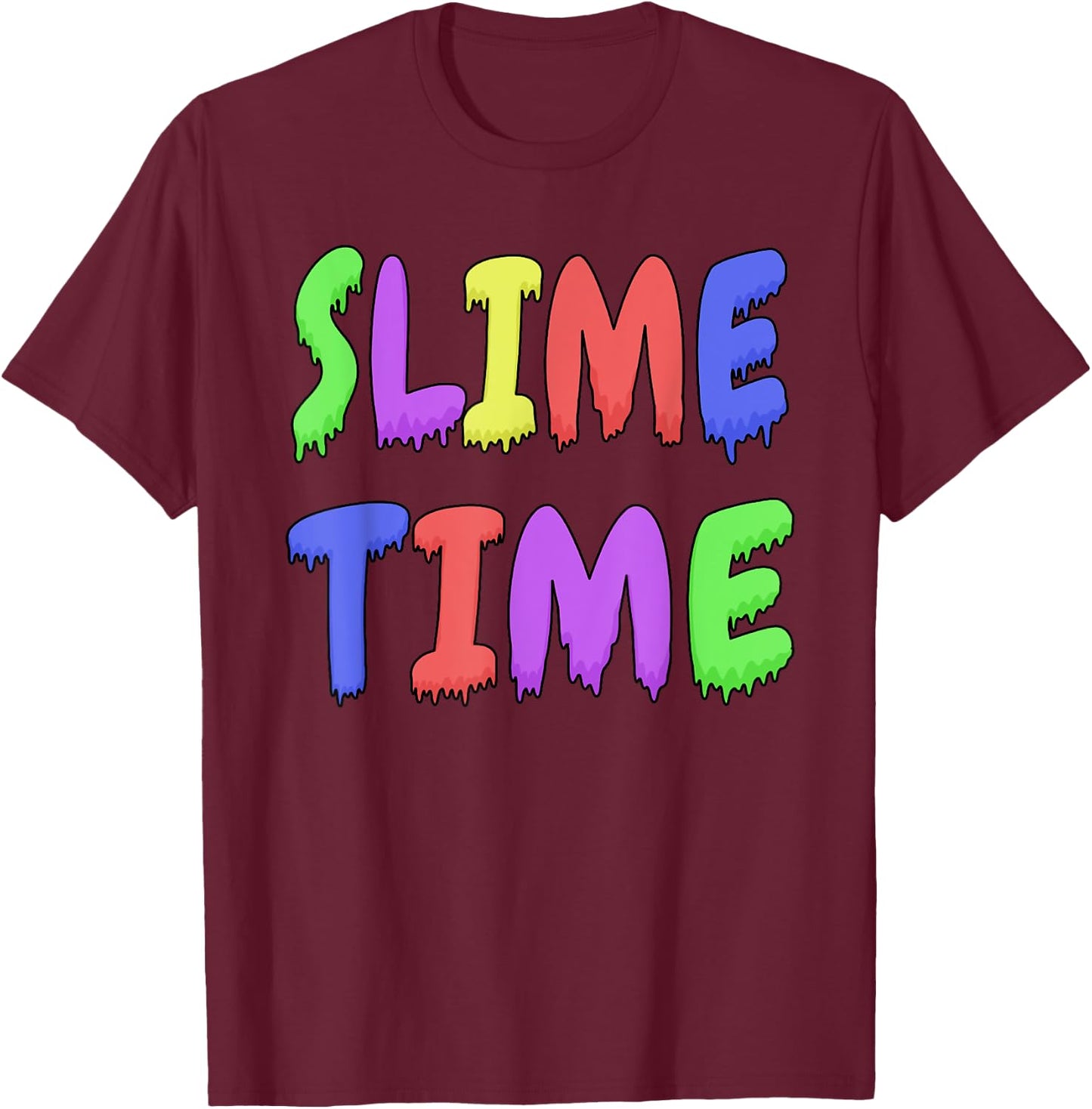 Slime Time Cute Kids DIY Slime Group Party Gift T-Shirt - T-Shirt | Maroon